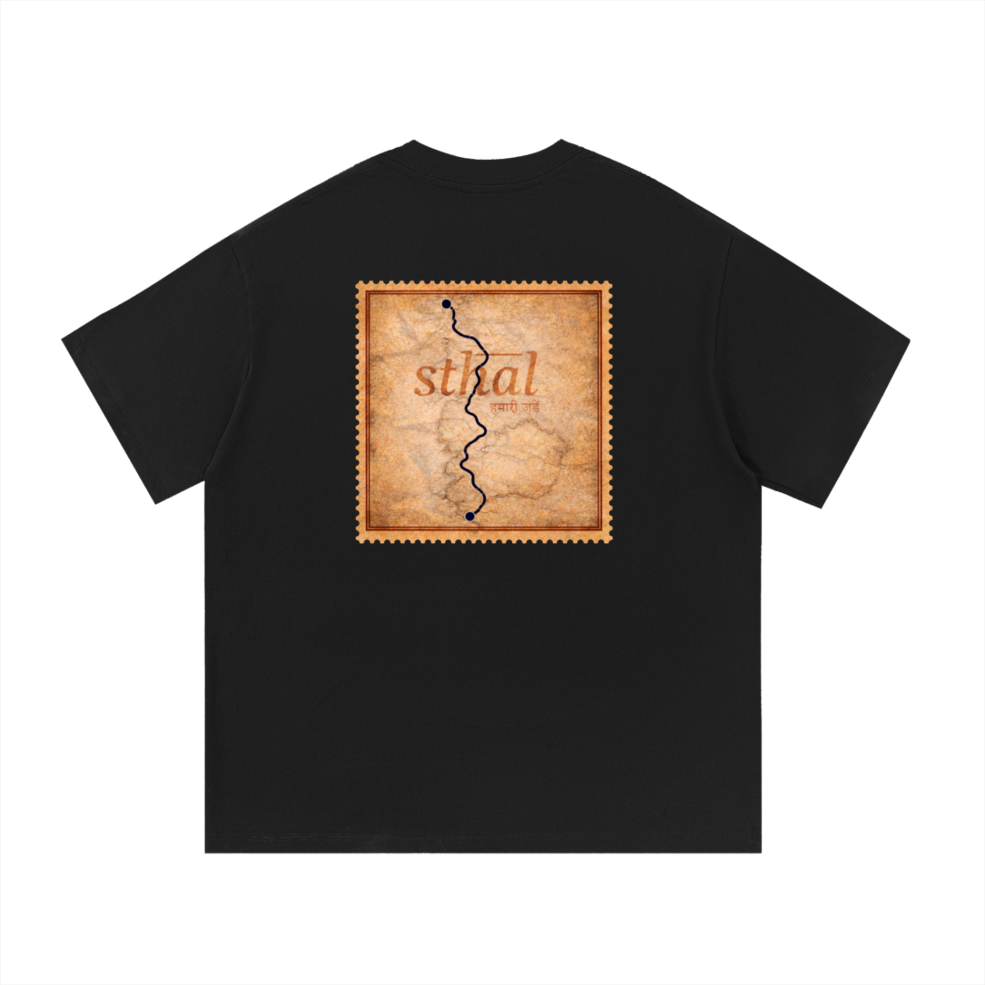 Hamaari Jadein Map Oversized Tee — Sthal Clothing